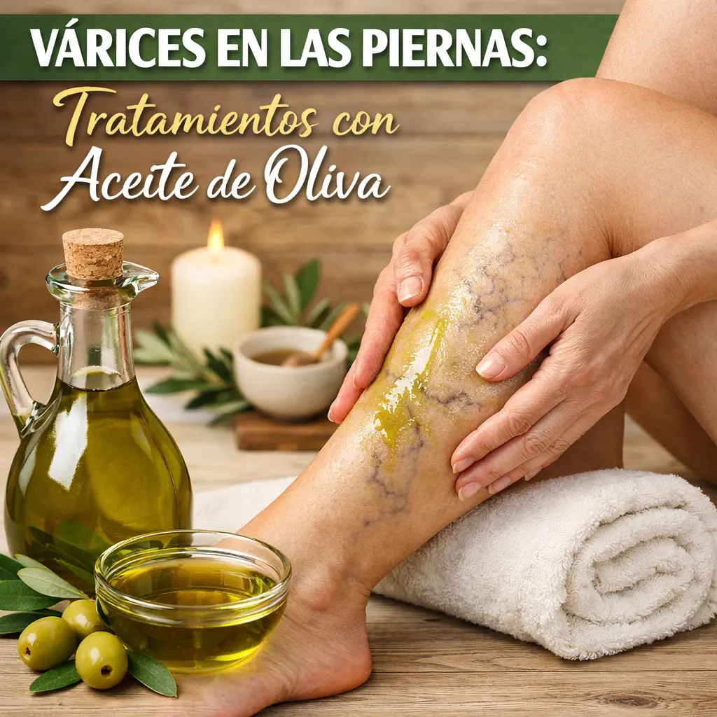 Várices en las piernas: Tratamientos con aceite de oliva.